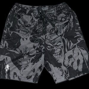 Men's Graphic Black Shorts drop dead
